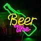 Customize Beer Time Celebration Neon Sign