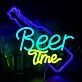 Customize Beer Time Celebration Neon Sign