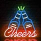 Customize Clinking Beer Bottles Neon Sign