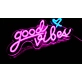 'Good Vibes' neon sign