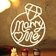 Marry Me Diamond Ring Neon Sign