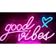 'Good Vibes' neon sign