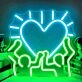 Doll Figure Holding Heart Neon Sign