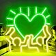Doll Figure Holding Heart Neon Sign