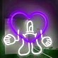 Abstract Figure with Heart Neon Light