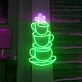 Stacked Coffee Cups Neon Sign
