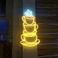 Stacked Coffee Cups Neon Sign