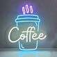 Customize Portable Handheld Coffee Cup Neon Sign