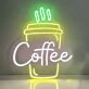 Customize Portable Handheld Coffee Cup Neon Sign