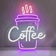 Customize Portable Handheld Coffee Cup Neon Sign