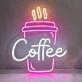 Customize Portable Handheld Coffee Cup Neon Sign