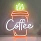 Customize Portable Handheld Coffee Cup Neon Sign