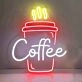 Customize Portable Handheld Coffee Cup Neon Sign