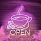 Customize Coffee Open Neon Sign