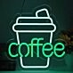 Customize Elegant Coffee Cup Neon Sign