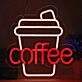Customize Elegant Coffee Cup Neon Sign