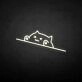 'Happy cat' neon sign