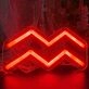 Aquarius Zodiac Sign Neon
