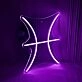 Pisces Zodiac Sign Neon
