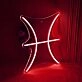 Pisces Zodiac Sign Neon