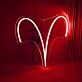 Aries Zodiac Sign Neon