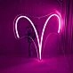 Aries Zodiac Sign Neon
