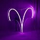 Aries Zodiac Sign Neon