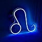 Leo Zodiac Sign Neon
