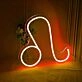 Leo Zodiac Sign Neon