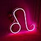Leo Zodiac Sign Neon