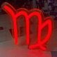 Virgo Zodiac Sign Neon