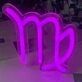 Virgo Zodiac Sign Neon