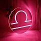 Libra Zodiac Sign Neon