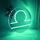 Libra Zodiac Sign Neon