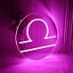 Libra Zodiac Sign Neon