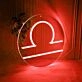 Libra Zodiac Sign Neon