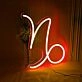 Capricorn Zodiac Sign Neon