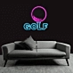 Customize Golf Ball Icon Neon Sign