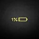 'Battery out' neon sign