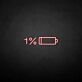 'Battery out' neon sign