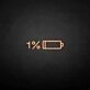'Battery out' neon sign