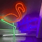 Customize Indulgence Vacations Flamingo Neon Sign