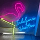 Customize Indulgence Vacations Flamingo Neon Sign