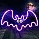 Playful Halloween Bat Neon Sign