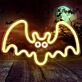 Playful Halloween Bat Neon Sign