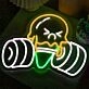 Cute Weightlifting Ice Cream Neon Sign