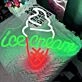 Customize Delightful Ice Cream Cone Neon Sign