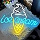 Customize Delightful Ice Cream Cone Neon Sign