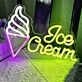 Customize Tasty Ice Cream Cone Neon Sign