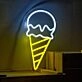 Ice Cream Scoop Cone Neon Sign